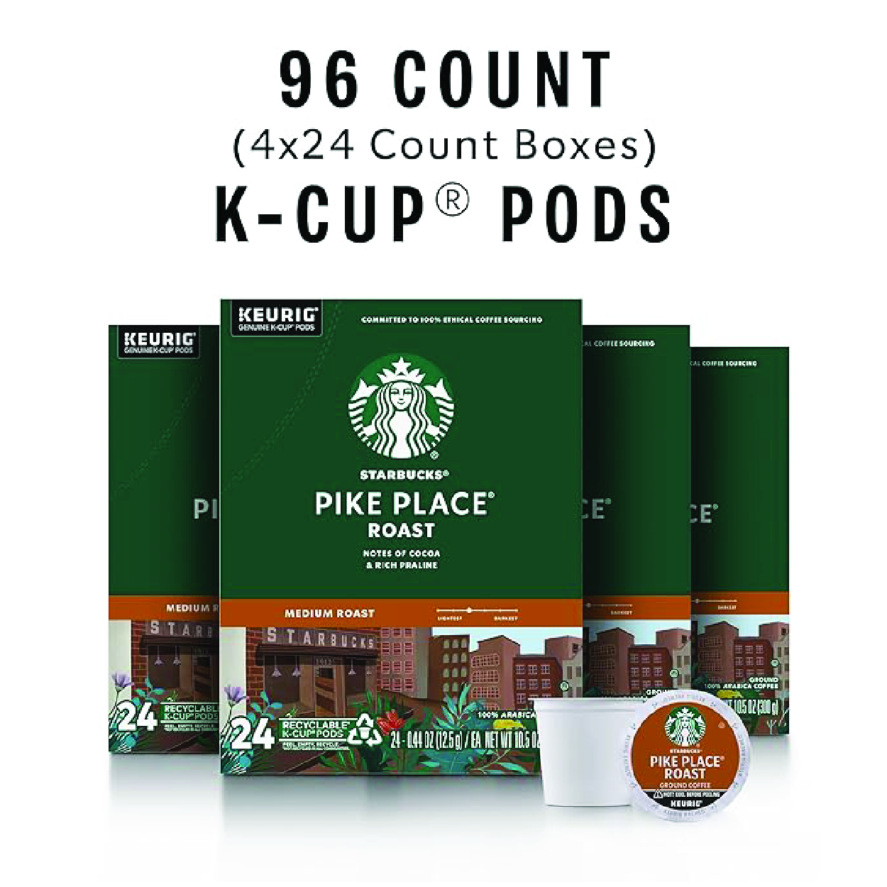 Starbucks K-Cup Coffee Pods: Elevate your coffee experience with premium brews for Keurig, delivering the iconic Starbucks flavor to your cup.