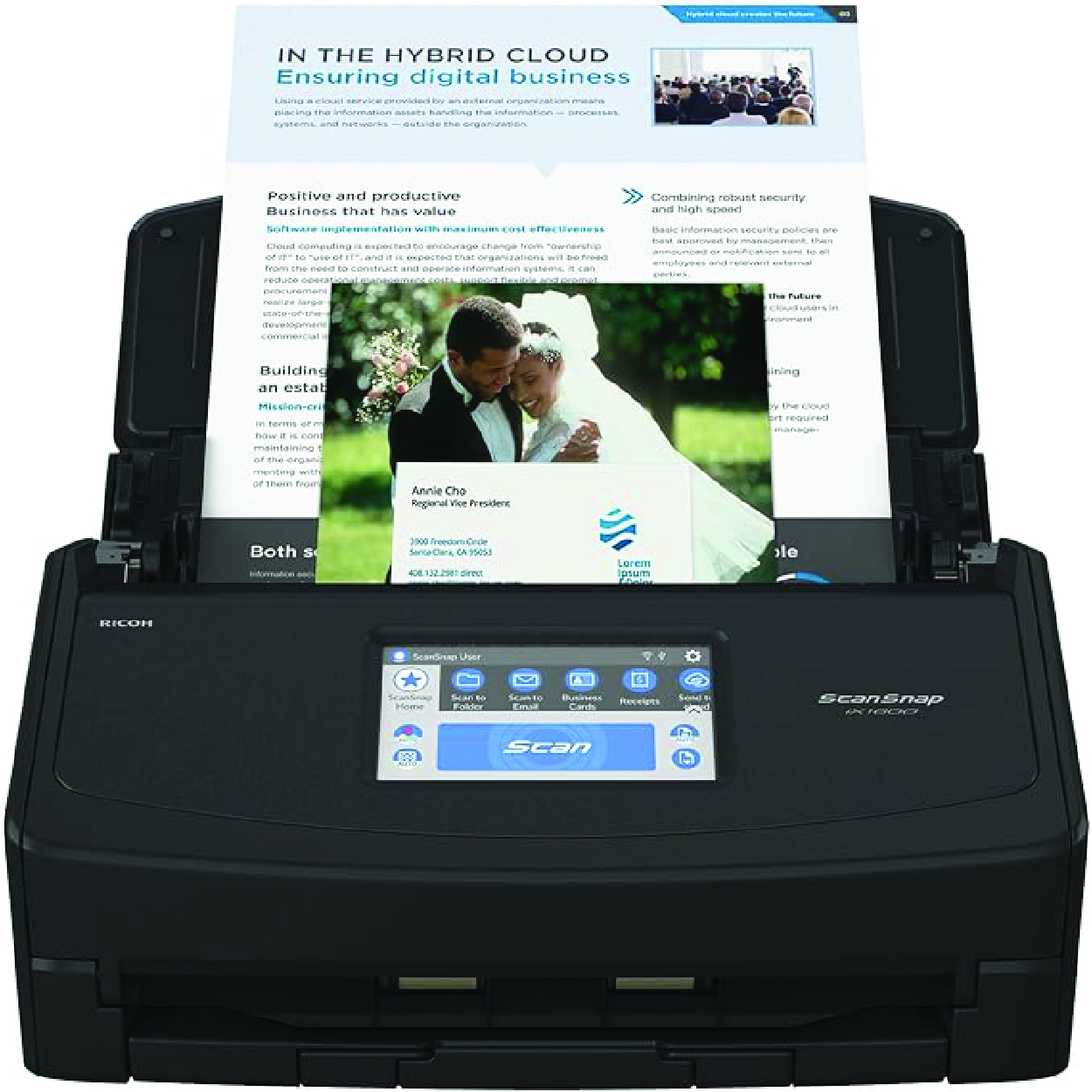 Scanner for Document & Photo Scan Snap iX1600